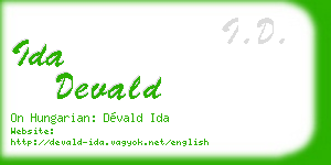 ida devald business card
