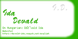 ida devald business card